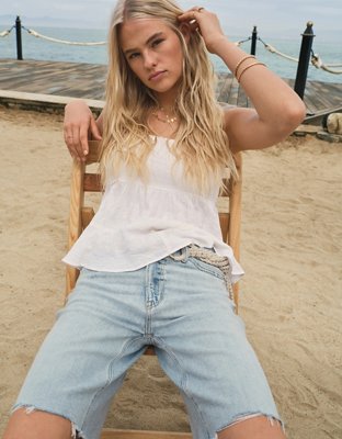 AE 11" Dreamy Drape Stretch High-Waisted Jort