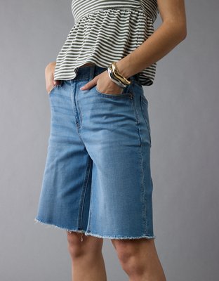 AE 13" Dreamy Drape Stretch Denim High-Waisted Jort