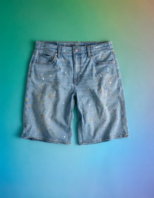 AE 11" Pride Dreamy Drape Stretch Denim High-Waisted Jort