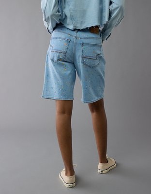 AE 11" Pride Dreamy Drape Stretch Denim High-Waisted Jort