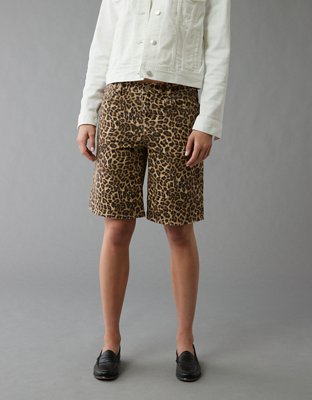 AE 11" Dreamy Drape Stretch Leopard High-Waisted Short