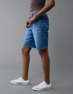 AE 11" Dreamy Drape Stretch Denim High-Waisted Jort