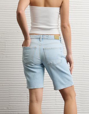 Женские шорты American Eagle AE Stretch High-Waisted 11" Jort, цвет: Индиго — фото 2