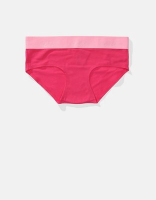 Aerie Undie Boybrief de algodón a rayas con logotipo