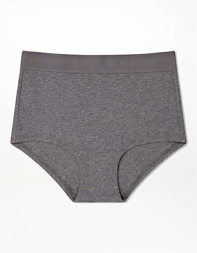 Aerie Cotton Logo High Waisted Boybrief Underwear