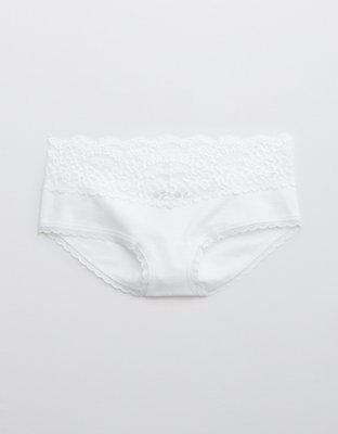 Aerie Cotton Eyelash Lace Striped Cheeky Underwear