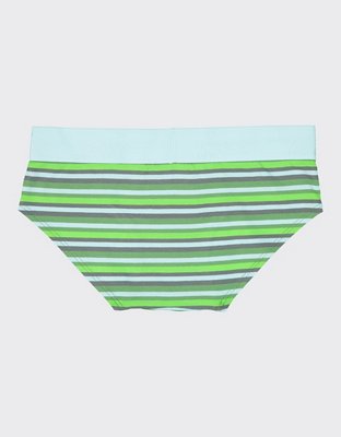 Aerie Undie Boybrief de algodón a rayas con logotipo