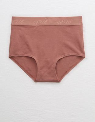 Aerie Cotton Logo High Waisted Boybrief Underwear