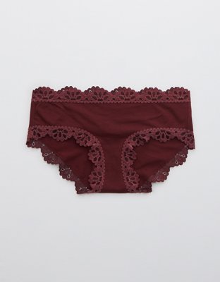 Aerie Cotton Snowday Lace Boybrief Underwear