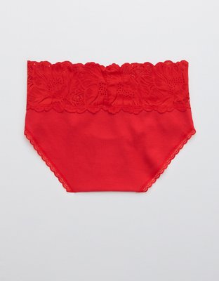 Aerie Waffle Holiday Best Lace Boybrief Underwear