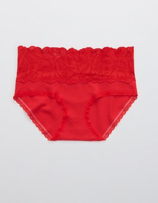 Aerie Waffle Holiday Best Lace Boybrief Underwear