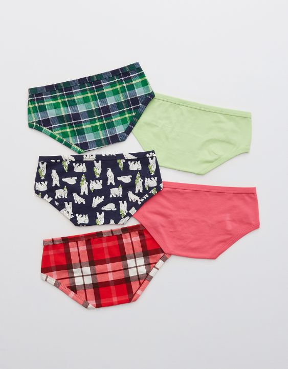 Aerie Cotton Holiday Boybrief Underwear 5-Pack