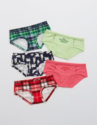 Aerie Cotton Holiday Boybrief Underwear 5-Pack