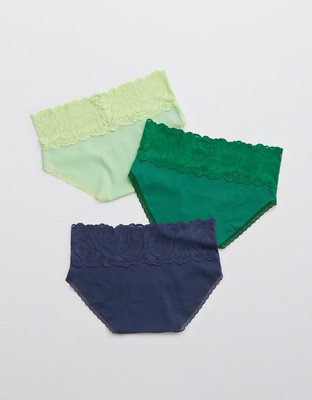 Aerie Waffle Holiday Best Lace Boybrief Underwear 3-Pack