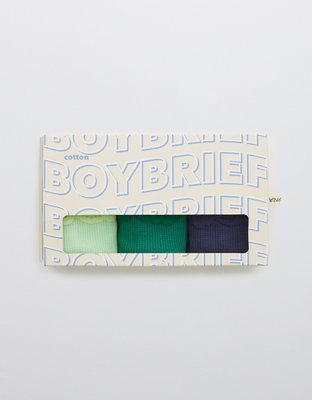 Трусы Boybrief, кружево, вафельная ткань, 3 шт. — Aerie — фото 3