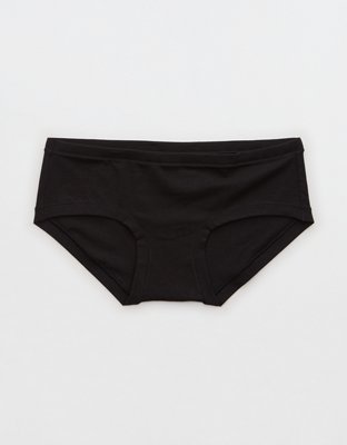 Aerie cotton thong in black