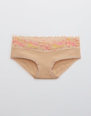 Aerie Cotton Sunkissed Lace Boybrief Underwear