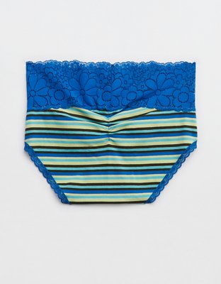 Aerie Undie Boybrief de algodón con encaje Candy