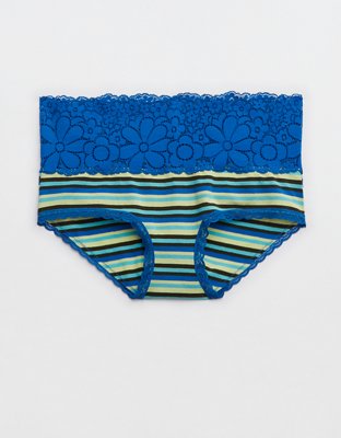 Aerie Undie Boybrief de algodón con encaje Candy