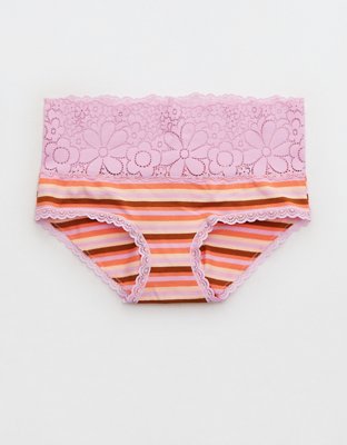 Aerie Candy Lace Cotton Boybrief Underwear