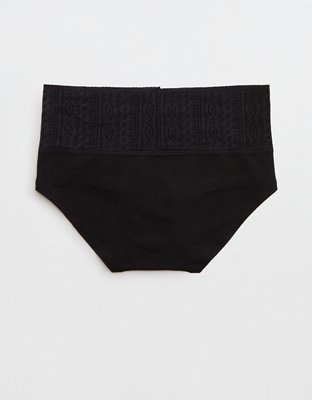 Aerie Cotton Cable Lace Boybrief Underwear