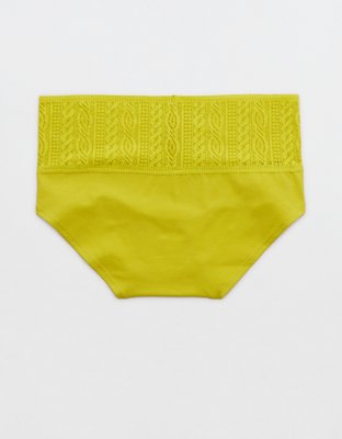 Aerie Cotton Cable Lace Boybrief Underwear
