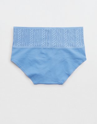Aerie Cotton Cable Lace Boybrief Underwear