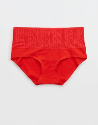 Aerie Seamless Cable Boybrief Underwear In Red