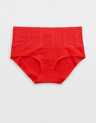 Aerie Cotton Cable Lace Boybrief Underwear