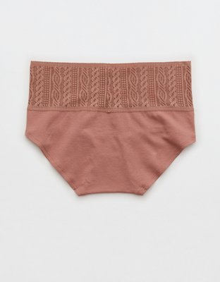 Aerie Cotton Cable Lace Boybrief Underwear