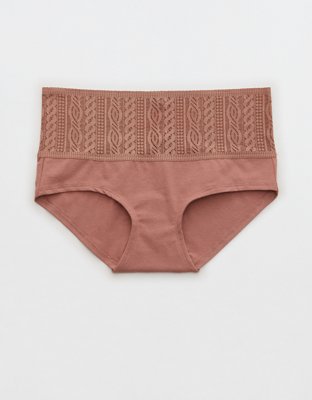 Aerie Cotton Cable Lace Boybrief Underwear