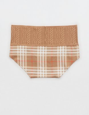 Aerie Cotton Cable Lace Boybrief Underwear