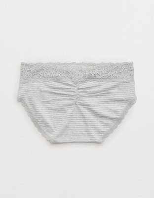Culotte garçonne à dentelle frangée en coton Superchill 