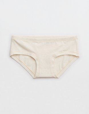 Aerie High Cut Cotton Mesh Thong Underwear