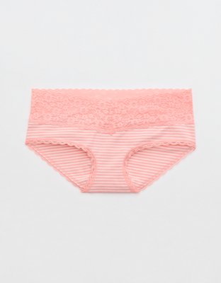 P)1256 奶油螺纹棉Cute cotton panties - Triangirls-Underwear