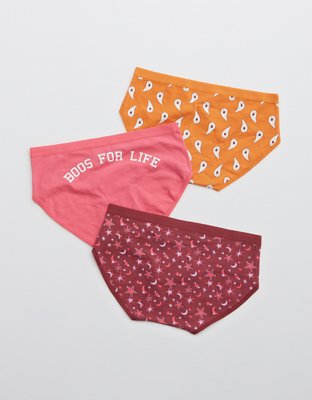 Aerie Cotton Elastic Halloween Boybrief Underwear 3-Pack