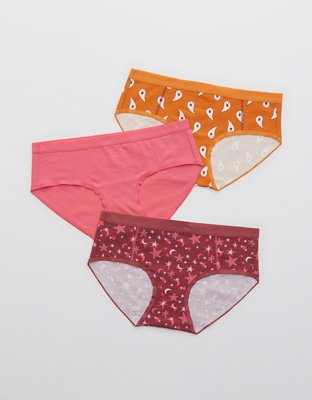 Aerie Cotton Elastic Halloween Boybrief Underwear 3-Pack