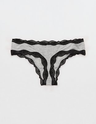 Superchill Modal Rib Lace Thong Underwear