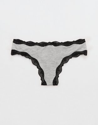 Superchill Modal Rib Lace Thong Underwear
