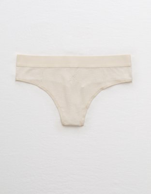 Aerie Ribbed High Cut Thong Underwear
