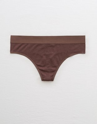 Aerie Ribbed High Cut Thong Underwear