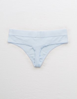 Aerie Ribbed High Cut Thong Underwear