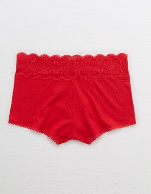 Aerie Ribbed Mid Rise Boyshort Underwear