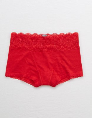 Aerie Ribbed Mid Rise Boyshort Underwear