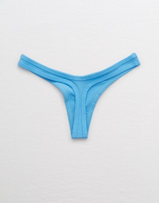 Aerie Ribbed High Cut Thong Underwear