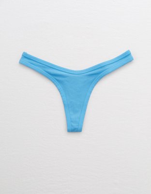 Aerie Ribbed High Cut Thong Underwear
