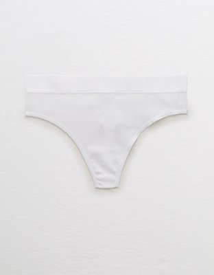 Aerie Ribbed High Cut Thong Underwear