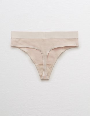 Aerie Ribbed High Waisted Thong Underwear