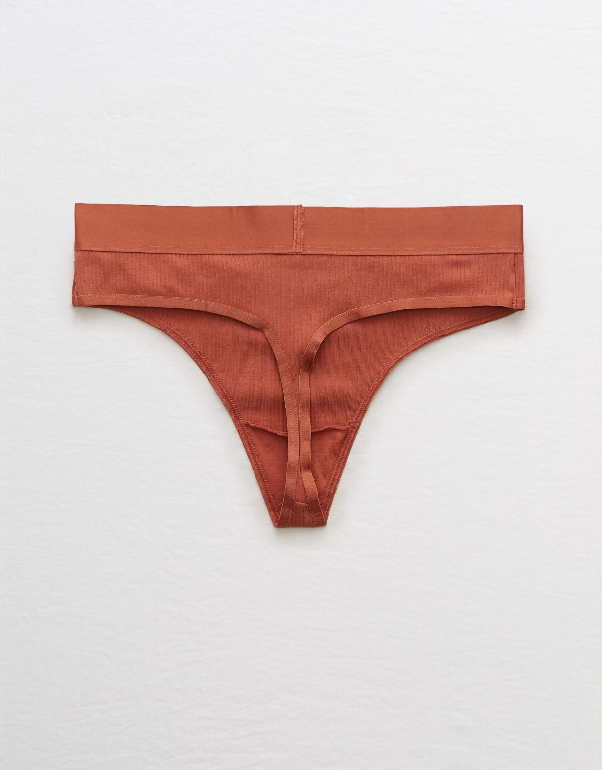 Aerie Ribbed High Waisted Thong Underwear