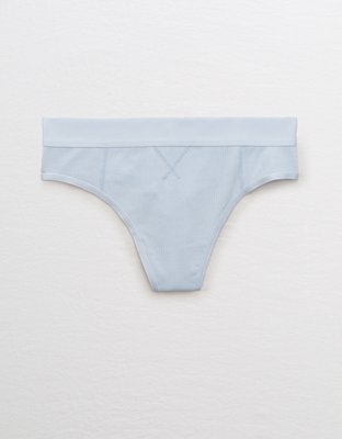 Aerie Ribbed High Waisted Thong Underwear